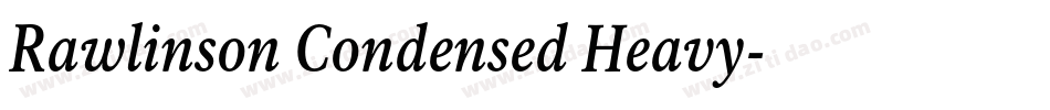 Rawlinson Condensed Heavy字体转换